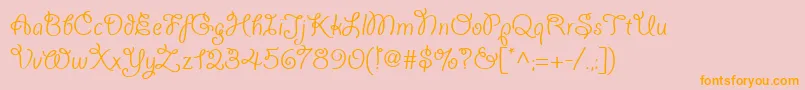Giddyupwebpro Font – Orange Fonts on Pink Background