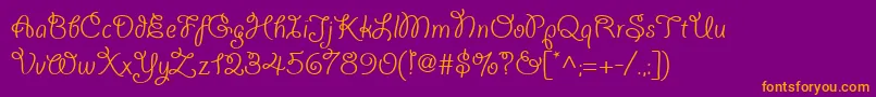 Giddyupwebpro Font – Orange Fonts on Purple Background