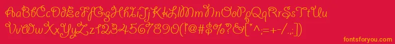 Giddyupwebpro Font – Orange Fonts on Red Background