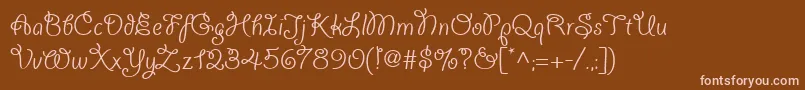 Giddyupwebpro Font – Pink Fonts on Brown Background