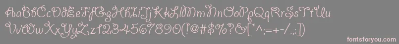 Giddyupwebpro Font – Pink Fonts on Gray Background