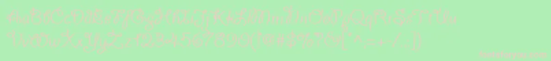 Giddyupwebpro Font – Pink Fonts on Green Background