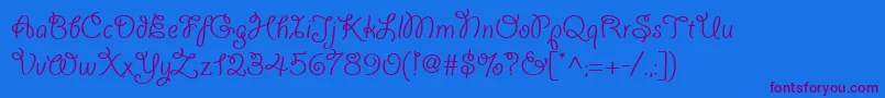 Giddyupwebpro Font – Purple Fonts on Blue Background