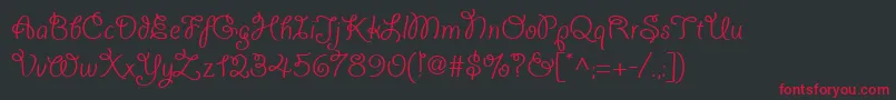 Giddyupwebpro Font – Red Fonts on Black Background