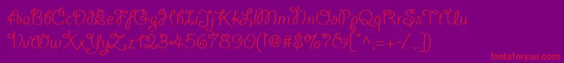 Giddyupwebpro Font – Red Fonts on Purple Background