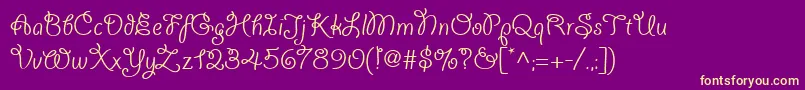 Giddyupwebpro Font – Yellow Fonts on Purple Background