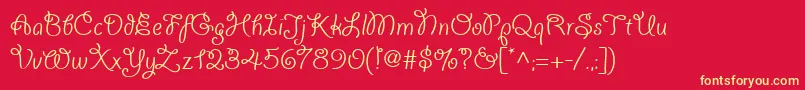 Giddyupwebpro Font – Yellow Fonts on Red Background