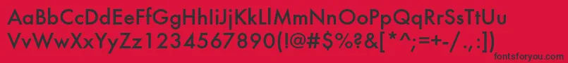 Futuramediumc Font – Black Fonts on Red Background