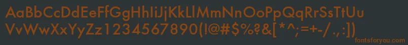 Шрифт Futuramediumc – коричневые шрифты на чёрном фоне