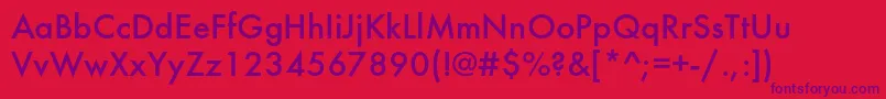 Futuramediumc Font – Purple Fonts on Red Background