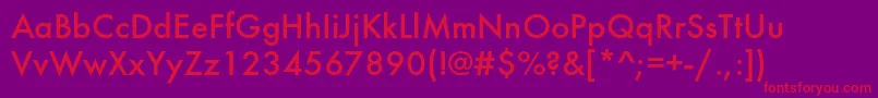 Futuramediumc Font – Red Fonts on Purple Background