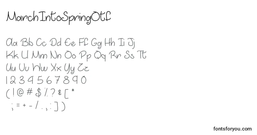 MarchIntoSpringOtf Font – alphabet, numbers, special characters
