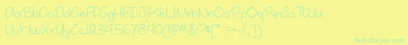 fuente MarchIntoSpringOtf – Fuentes Verdes Sobre Fondo Amarillo
