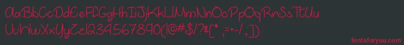 MarchIntoSpringOtf Font – Red Fonts on Black Background