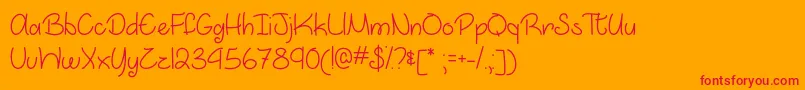 MarchIntoSpringOtf Font – Red Fonts on Orange Background