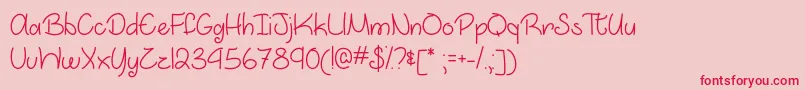 MarchIntoSpringOtf Font – Red Fonts on Pink Background