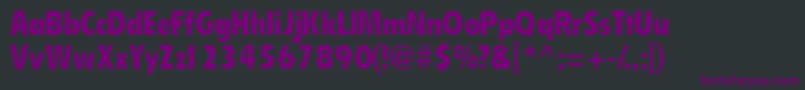 Шрифт EmphasiscondsskBold – фиолетовые шрифты на чёрном фоне