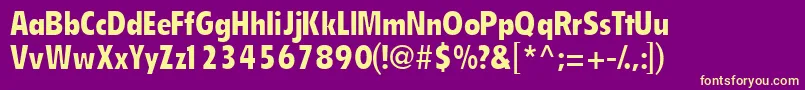 EmphasiscondsskBold Font – Yellow Fonts on Purple Background