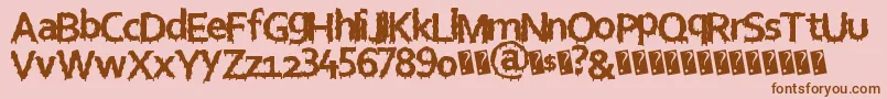 Eurohorror Font – Brown Fonts on Pink Background