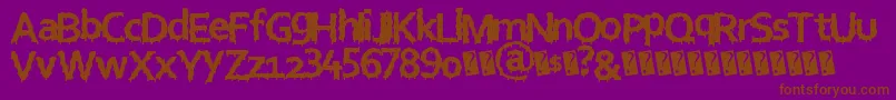 Eurohorror-fontti – ruskeat fontit violetilla taustalla