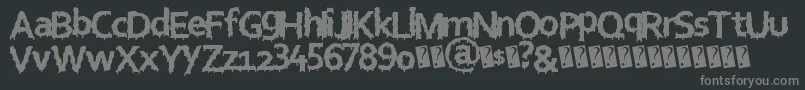 Eurohorror Font – Gray Fonts on Black Background