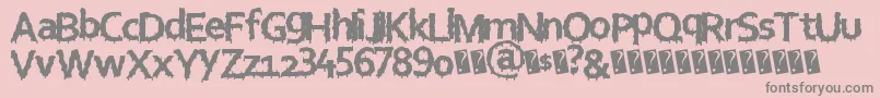 Eurohorror Font – Gray Fonts on Pink Background