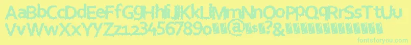 Eurohorror Font – Green Fonts on Yellow Background