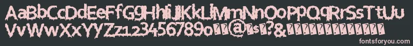 Шрифт Eurohorror – розовые шрифты на чёрном фоне