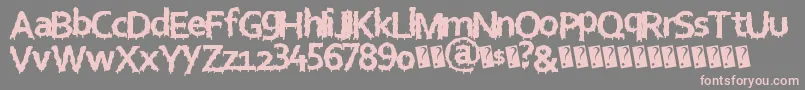 Шрифт Eurohorror – розовые шрифты на сером фоне