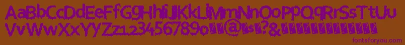 Eurohorror Font – Purple Fonts on Brown Background