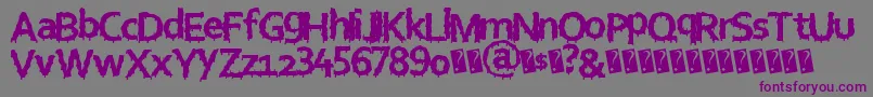 Шрифт Eurohorror – фиолетовые шрифты на сером фоне