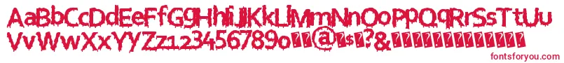 Eurohorror Font – Red Fonts on White Background