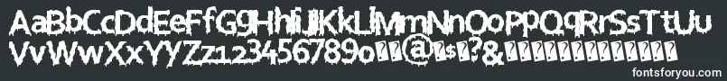 Шрифт Eurohorror – белые шрифты на чёрном фоне