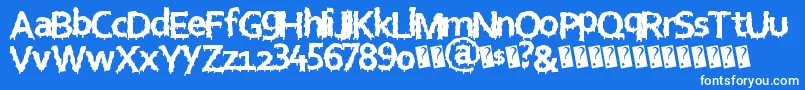 Eurohorror Font – White Fonts on Blue Background