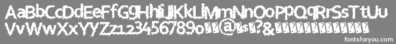 Шрифт Eurohorror – белые шрифты на сером фоне
