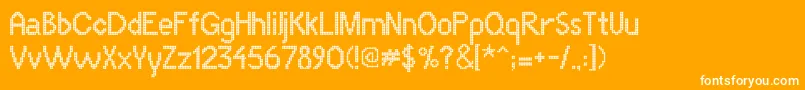 LlmiraiRegular Font – White Fonts on Orange Background