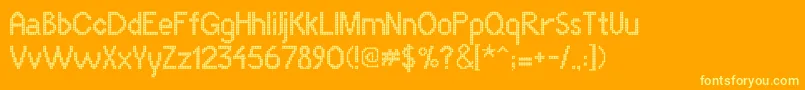 Police LlmiraiRegular – polices jaunes sur fond orange