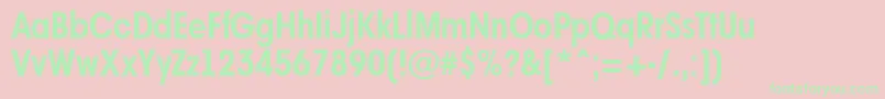 AAvantebsnrBold-Schriftart – Grüne Schriften auf rosa Hintergrund