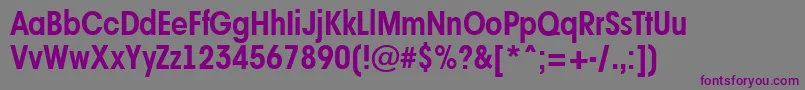 AAvantebsnrBold Font – Purple Fonts on Gray Background