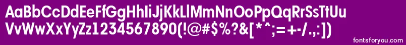 AAvantebsnrBold Font – White Fonts on Purple Background