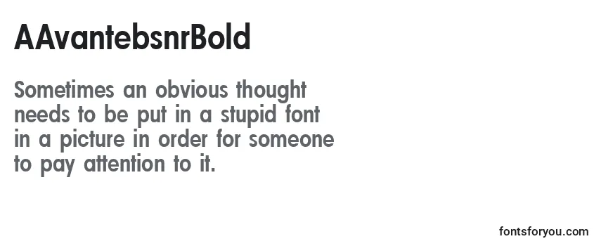 AAvantebsnrBold Font