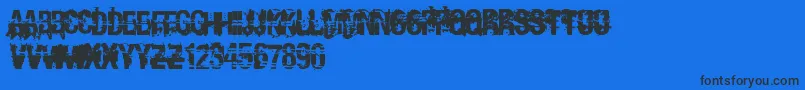 Andydufresne Font – Black Fonts on Blue Background