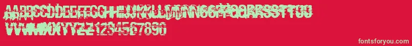 Andydufresne Font – Green Fonts on Red Background