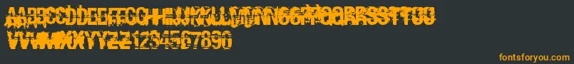 Andydufresne Font – Orange Fonts on Black Background