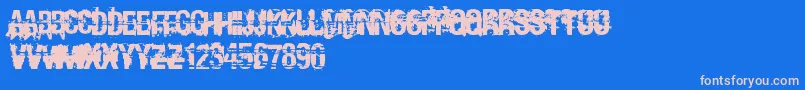 Andydufresne Font – Pink Fonts on Blue Background