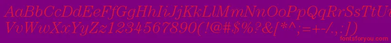 Шрифт CenturystdLightitalic – красные шрифты на фиолетовом фоне