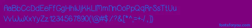 Sweetness Font – Blue Fonts on Purple Background