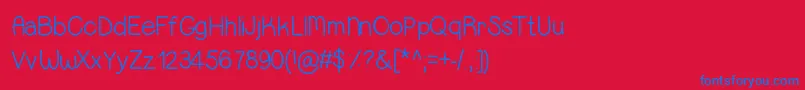 Sweetness Font – Blue Fonts on Red Background