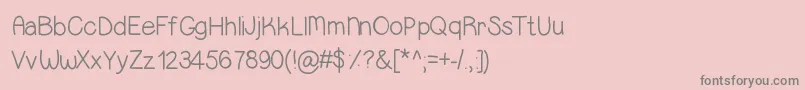 フォントSweetness – ピンクの背景に灰色の文字