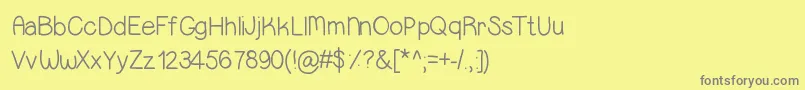 Sweetness Font – Gray Fonts on Yellow Background